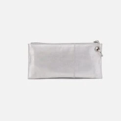 Vida Wristlet In Metallic Leather - Silver 11 Vida Wristlet In Metallic Leather - Silver -Hobo Sales Store BF 32185SILV 04