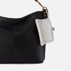 Cheer Frame Pouch In Metallic Leather - Silver -Hobo Sales Store BF 34033SILV 04