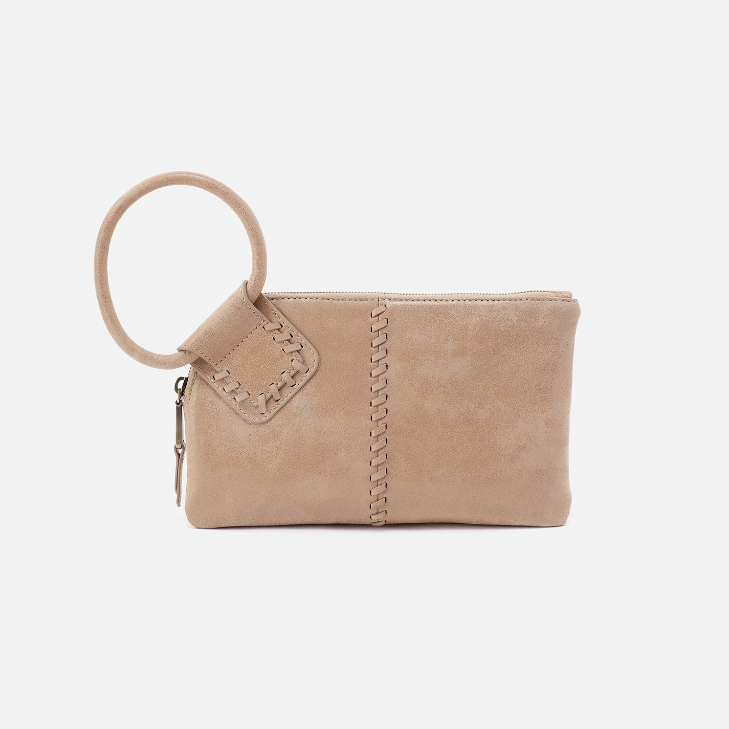 Sable Wristlet In Buffed Leather - Irish Creme 1 Sable Wristlet In Buffed Leather - Irish Creme