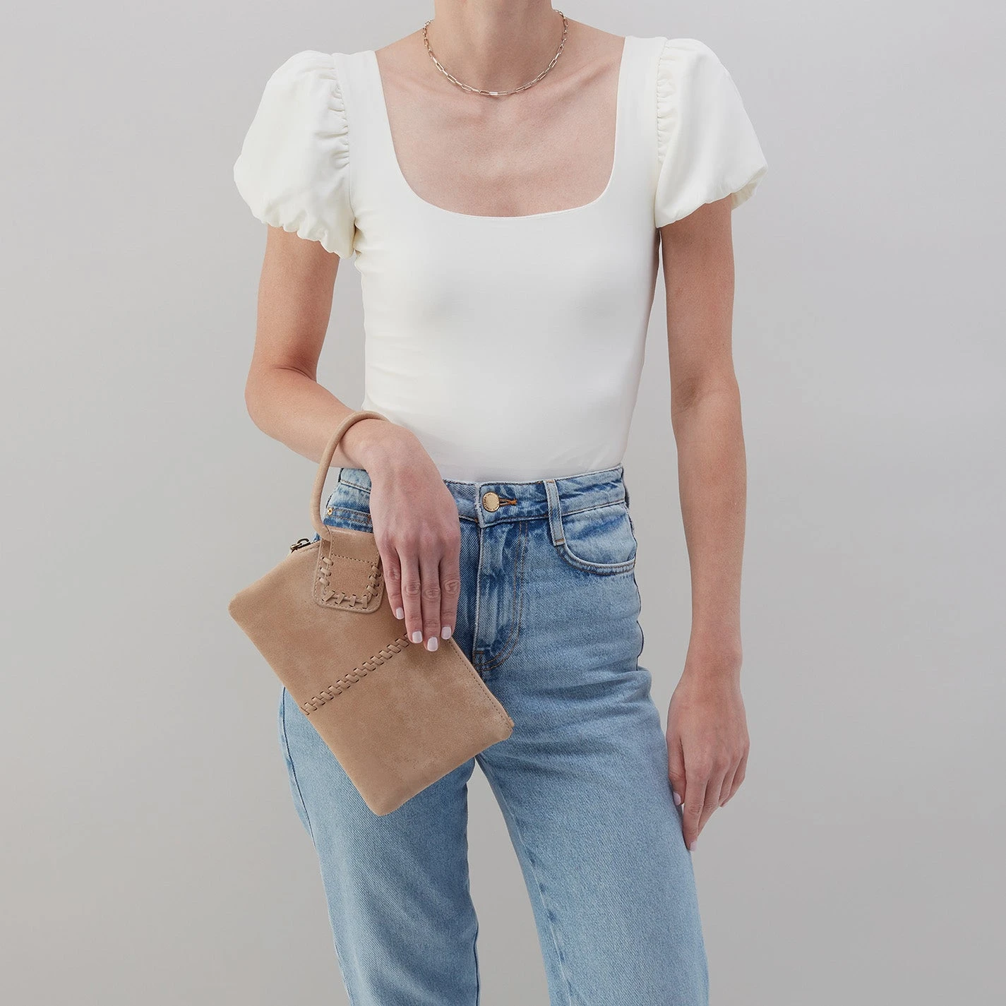 Sable Wristlet In Buffed Leather - Irish Creme 3 Sable Wristlet In Buffed Leather - Irish Creme - Image 3