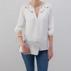 Sable Wristlet In Metallic Leather - Silver -Hobo Sales Store BF 35036SILV 02 3039f9ec 01da 439a bf3a 1c4736d27c7d