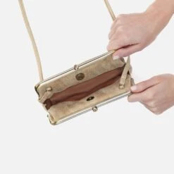 Lauren Crossbody In Metallic Leather - Gold Leaf -Hobo Sales Store BF 35922GDLF 04