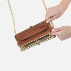 Lauren Crossbody In Metallic Leather - Gold Leaf -Hobo Sales Store BF 35922GDLF 05