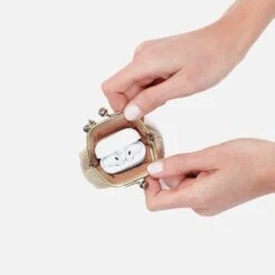 Run Frame Pouch In Metallic Leather - Gold Leaf -Hobo Sales Store BF 81033GDLF 03