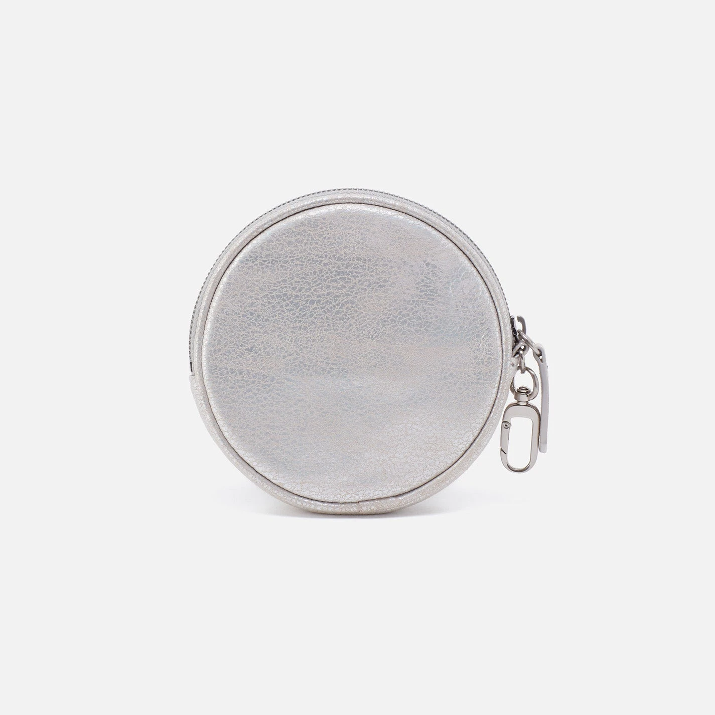 Revolve Clip Pouch In Metallic Leather - Silver 3 Revolve Clip Pouch In Metallic Leather - Silver - Image 3