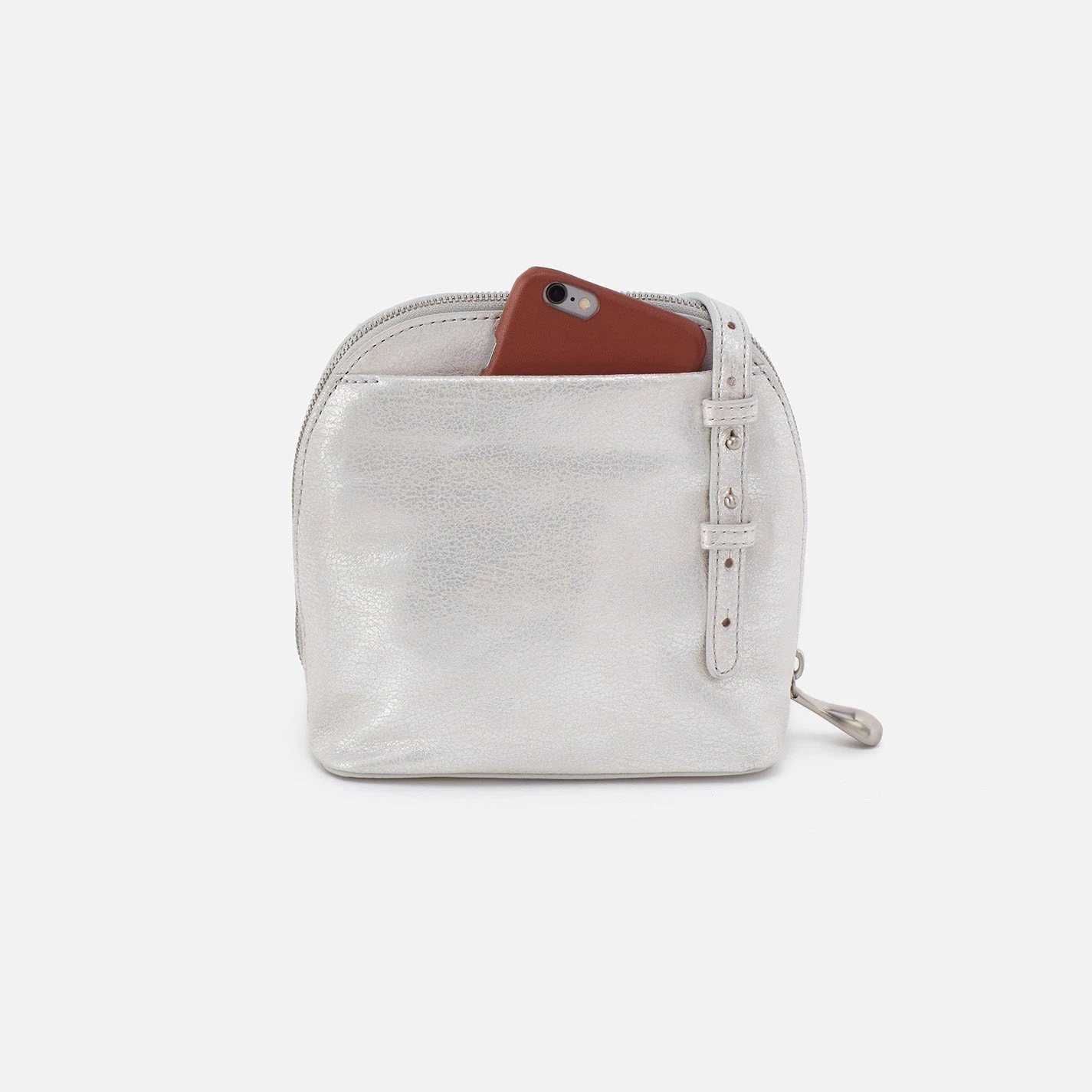 Nash Crossbody In Metallic Leather - Silver 4 Nash Crossbody In Metallic Leather - Silver - Image 4