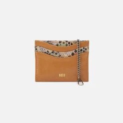 Max Card Case In Mixed Leathers - Natural 5 Max Card Case In Mixed Leathers - Natural -Hobo Sales Store CB 32479NTRL 03