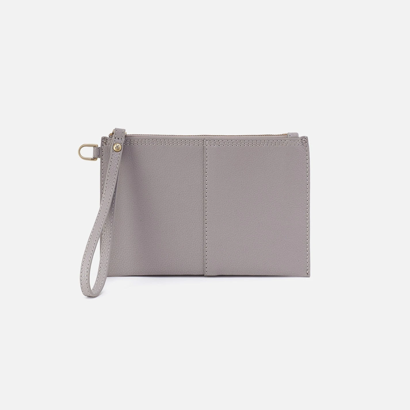 Vida Small Pouch In Micro Pebbled Leather - Morning Dove Grey 1 Vida Small Pouch In Micro Pebbled Leather - Morning Dove Grey