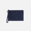 Vida Small Pouch In Micro Pebbled Leather - Mood Indigo