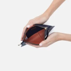 Vida Small Pouch In Micro Pebbled Leather - Mood Indigo -Hobo Sales Store MP 57524MDCS 03