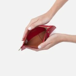 Vida Small Pouch In Micro Pebbled Leather - Tango Red -Hobo Sales Store MP 57524TRBS 03 2cad243e 7561 41e7 9b40 17387a8ddf03