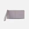 Vida Large Pouch In Micro Pebbled Leather - Morning Dove Grey