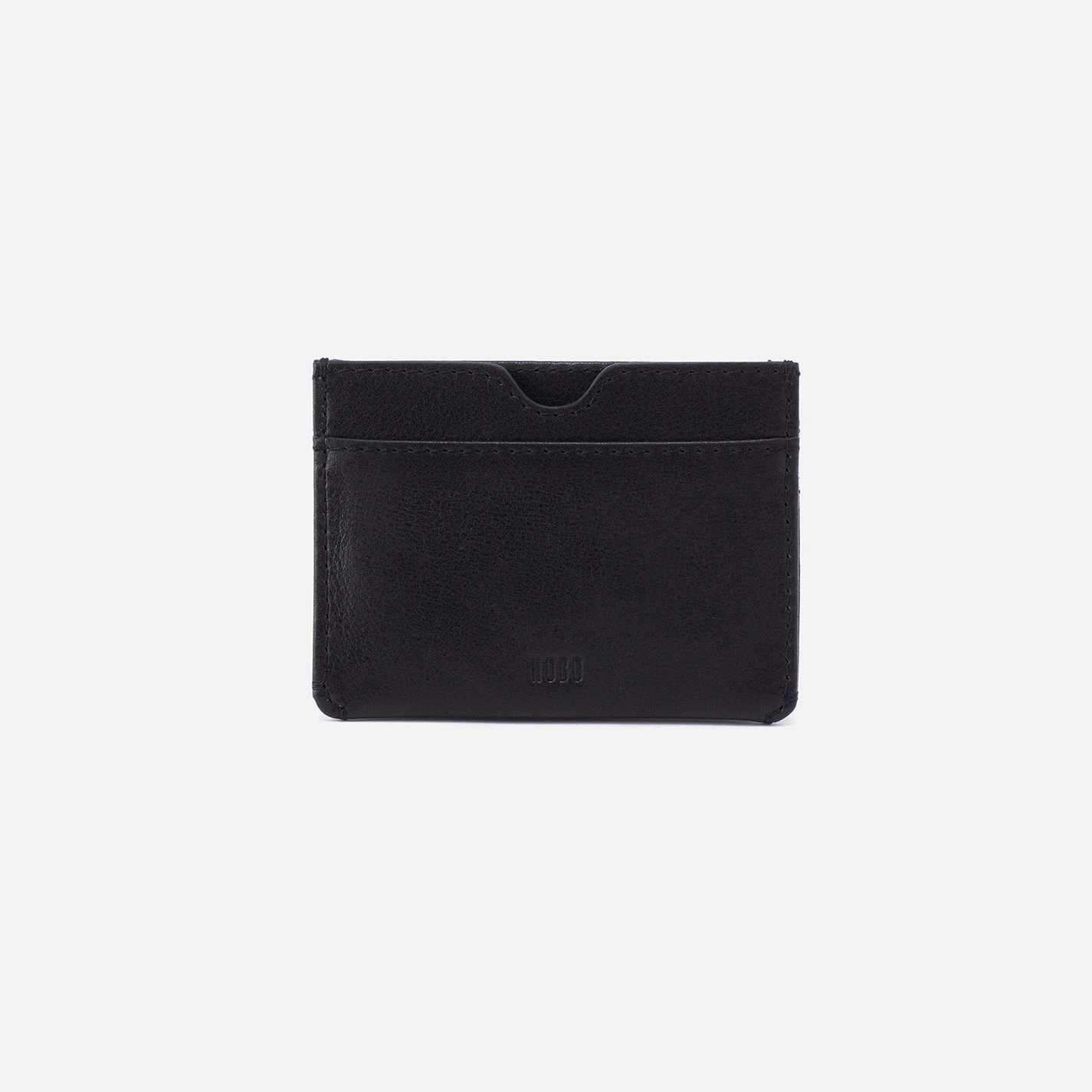 Men's Credit Card Wallet In Silk Napa Leather - Black 3 Men's Credit Card Wallet In Silk Napa Leather - Black - Image 3