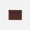 Men's Credit Card Wallet In Silk Napa Leather - Brown