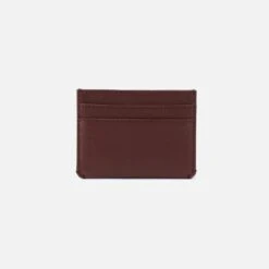 Men's Credit Card Wallet In Silk Napa Leather - Brown
