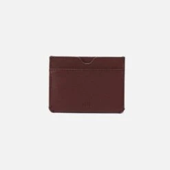 Men's Credit Card Wallet In Silk Napa Leather - Brown -Hobo Sales Store NP 70044BRN 02