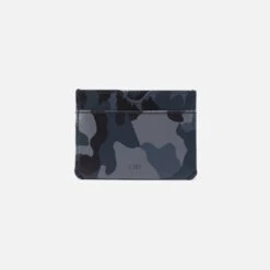 Men's Credit Card Wallet In Silk Napa Leather - Blue Camo 5 Men's Credit Card Wallet In Silk Napa Leather - Blue Camo -Hobo Sales Store NP 70044CAMO 02