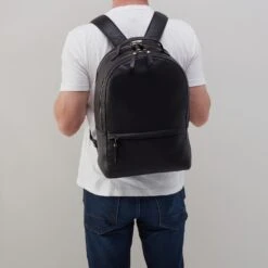 Maddox Backpack In Silk Napa Leather - Black -Hobo Sales Store NP 72203BLK 02