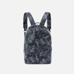 Maddox Backpack In Silk Napa Leather - Blue Camo
