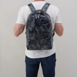 Maddox Backpack In Silk Napa Leather - Blue Camo -Hobo Sales Store NP 72203CAMO 02