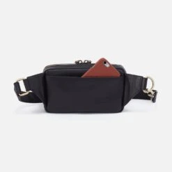 Men's Sling In Silk Napa Leather - Black -Hobo Sales Store NP 72207BLK 04