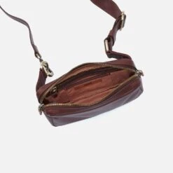 Men's Sling In Silk Napa Leather - Brown -Hobo Sales Store NP 72207BRN 03