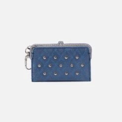 Lauren Card Case Charm In Buffed Leather - Azure -Hobo Sales Store NV 20063AZUR 02