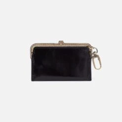 Lauren Card Case Charm In POLISHED LEATHER - Black
