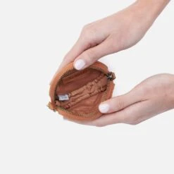 Sass Zip Pouch In Buffed Leather - Whiskey -Hobo Sales Store NV 20064WHKY 02