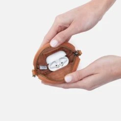 Sass Zip Pouch In Buffed Leather - Whiskey -Hobo Sales Store NV 20064WHKY 03