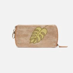 Spark Double Eyeglass Case In Metallic Leather - Gold Leaf -Hobo Sales Store NV 20065GDLF 03