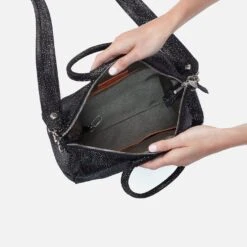 Sheila Medium Satchel In Printed Leather - Silver Galaxy -Hobo Sales Store NV 22605GLXY 03