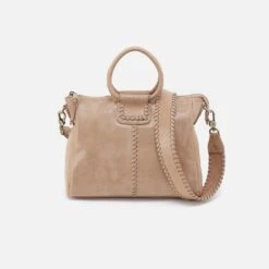 Sheila Medium Satchel In Buffed Leather - Irish Creme