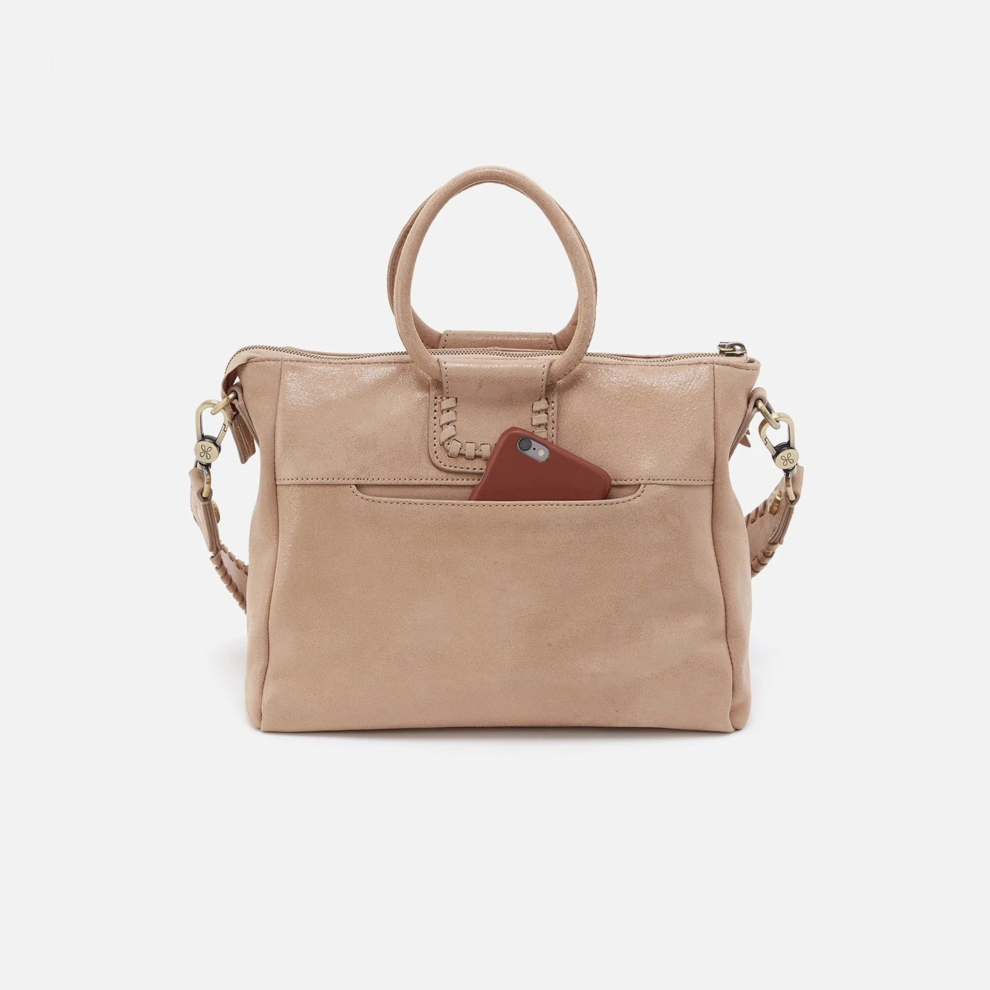 Sheila Medium Satchel In Buffed Leather - Irish Creme 5 Sheila Medium Satchel In Buffed Leather - Irish Creme - Image 5