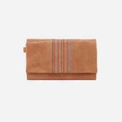 Keen Continental Wallet In Buffed Leather - Whiskey