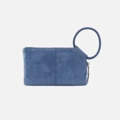 Sable Wristlet In Buffed Leather - Azure -Hobo Sales Store NV 22641AZUR 04