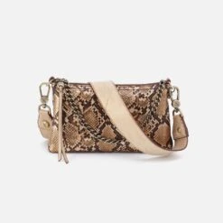 Darcy Luxe Crossbody In Printed Leather - Golden Snake