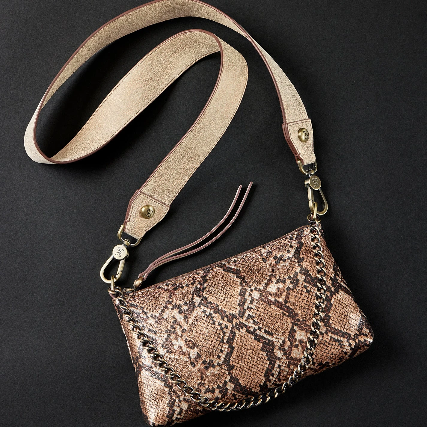 Darcy Luxe Crossbody In Printed Leather - Golden Snake 2 Darcy Luxe Crossbody In Printed Leather - Golden Snake - Image 2