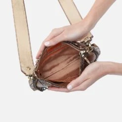 Darcy Luxe Crossbody In Printed Leather - Golden Snake 10 Darcy Luxe Crossbody In Printed Leather - Golden Snake -Hobo Sales Store NV 22644GDSN 03