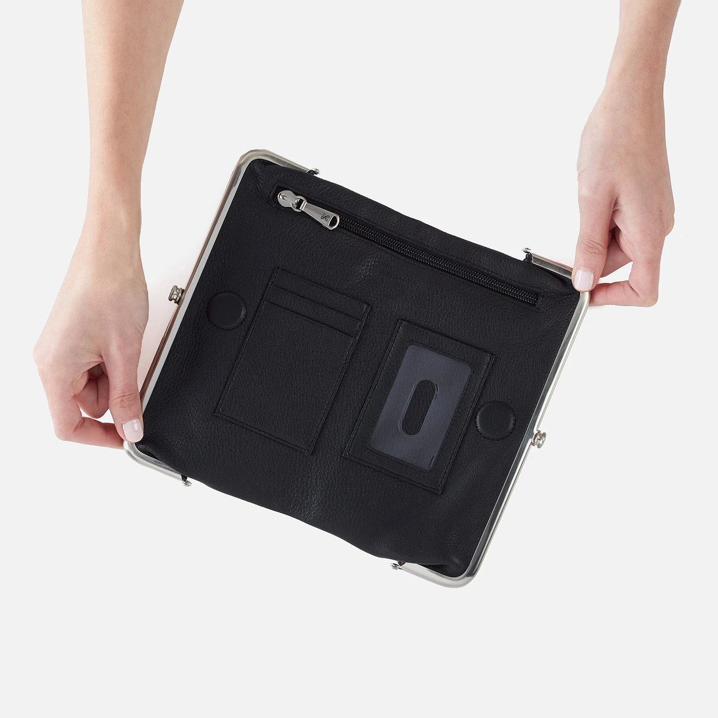 Lauren Clutch-Wallet In Metallic Leather - Argento 4 Lauren Clutch-Wallet In Metallic Leather - Argento - Image 4