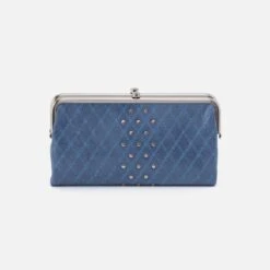 Lauren Clutch-Wallet In Buffed Leather - Azure