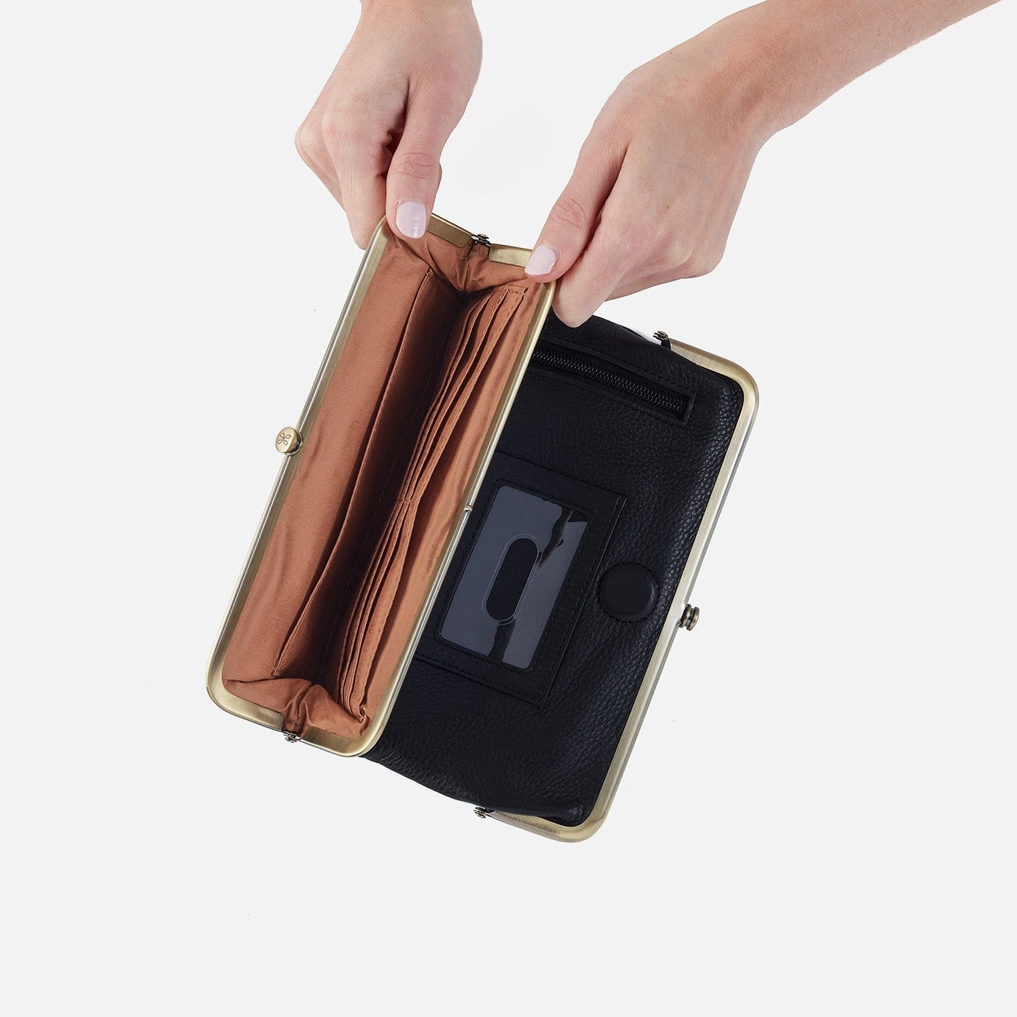 Lauren Clutch-Wallet In Pebbled Leather - Black With Studs 6 Lauren Clutch-Wallet In Pebbled Leather - Black With Studs - Image 6