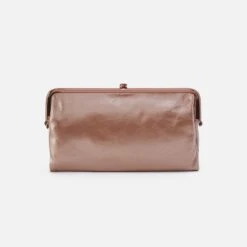 Lauren Clutch-Wallet In Metallic Leather - Frosted Rose -Hobo Sales Store NV 22647FROS 06