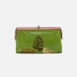 Lauren Clutch-Wallet In Polished Leather - Garden Green