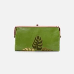 Lauren Clutch-Wallet In Polished Leather - Garden Green -Hobo Sales Store NV 22647GDGR 06