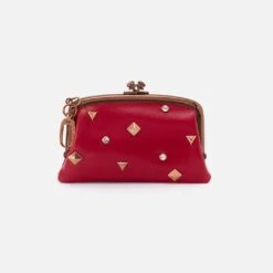 Hobo Sales Store 35 Cheer Frame Pouch In Polished Leather - Claret