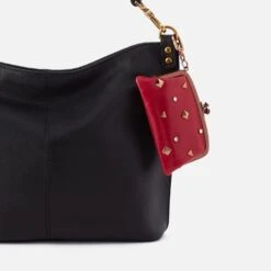 Cheer Frame Pouch In Polished Leather - Claret -Hobo Sales Store NV 22663CLRT 04