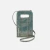 Ace Phone Crossbody In Metallic Leather - Evergreen Shimmer
