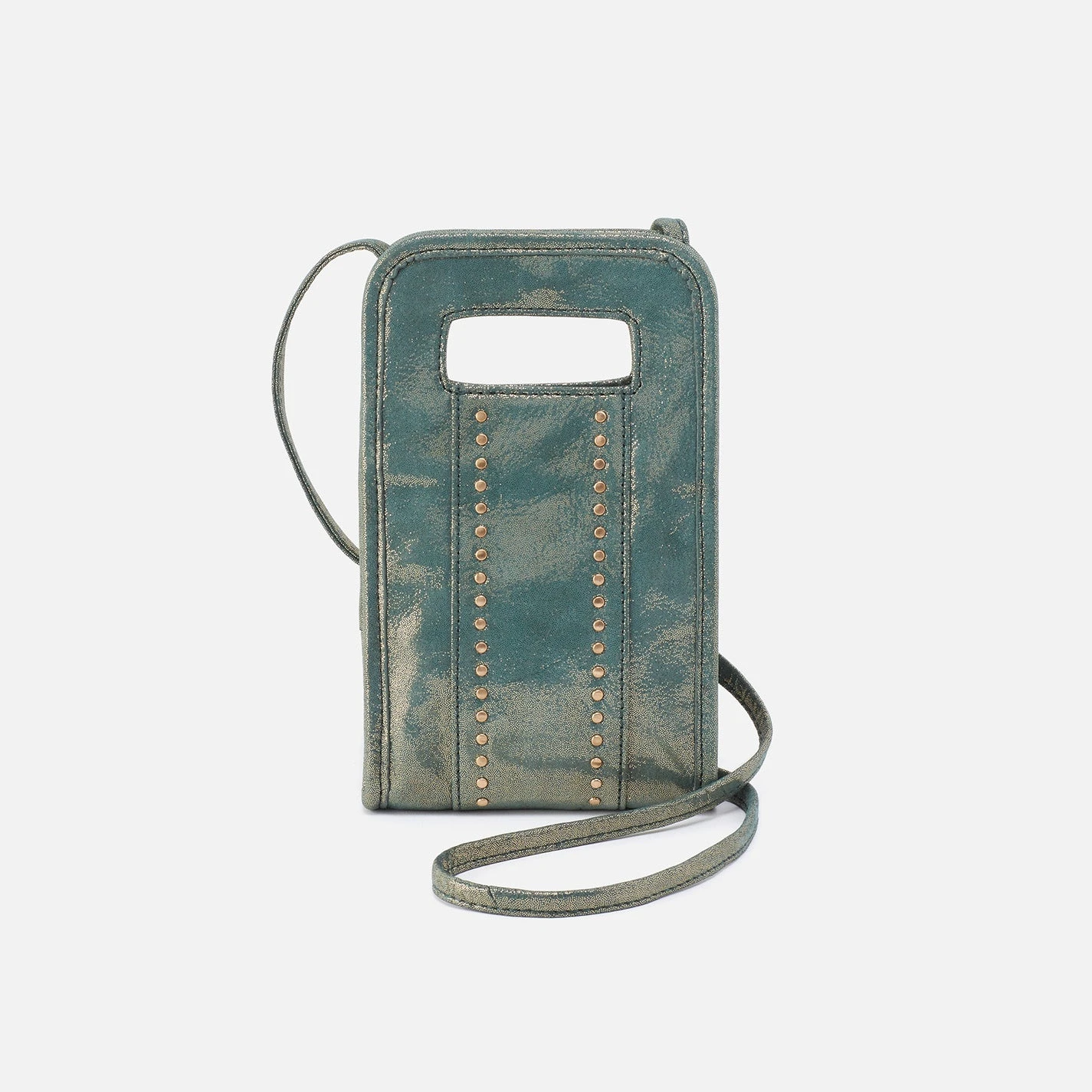 Ace Phone Crossbody In Metallic Leather - Evergreen Shimmer 1 Ace Phone Crossbody In Metallic Leather - Evergreen Shimmer