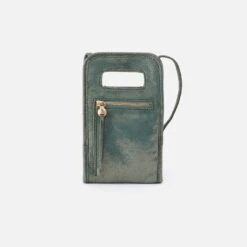 Ace Phone Crossbody In Metallic Leather - Evergreen Shimmer 7 Ace Phone Crossbody In Metallic Leather - Evergreen Shimmer -Hobo Sales Store NV 22666EVGR 04